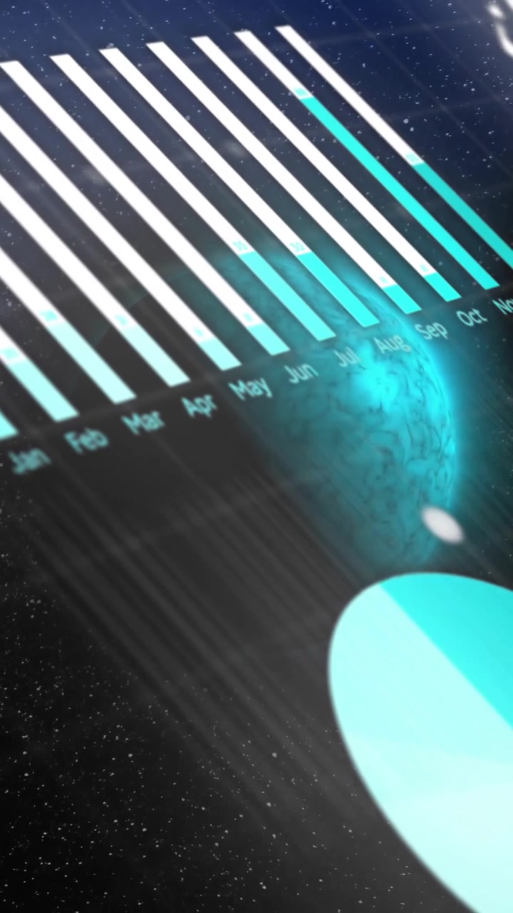 Animation of data processing over globes