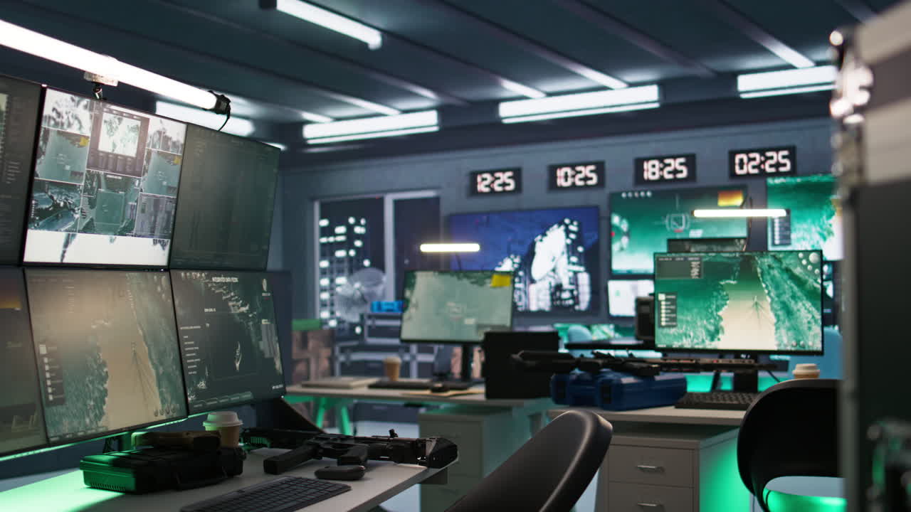 공중공간에 들어오는 적의 항공기를 추적하는 데 사용되는 무장군 본부