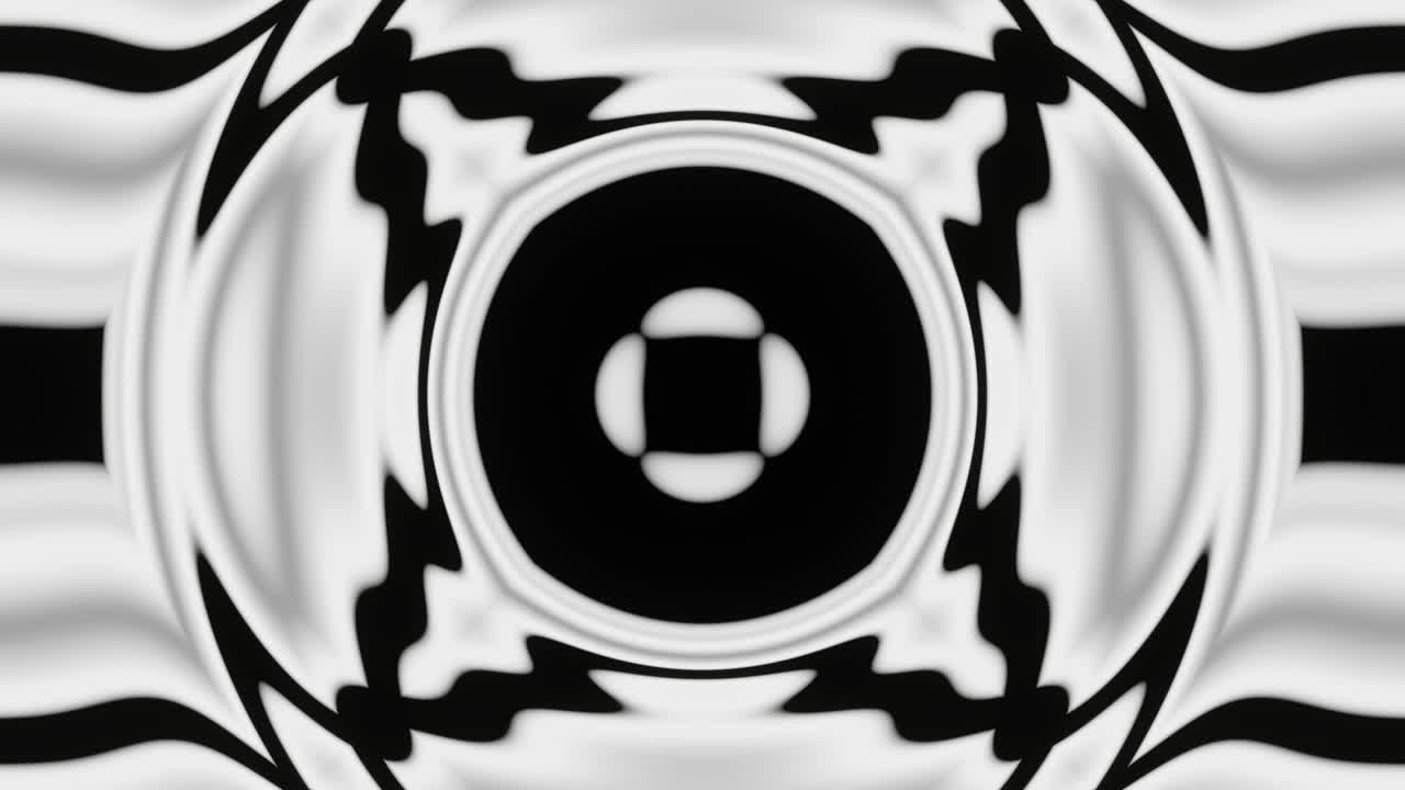 animación sin costuras cíclica abstracta ondulada en blanco y negro