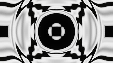 animación sin costuras cíclica abstracta ondulada en blanco y negro