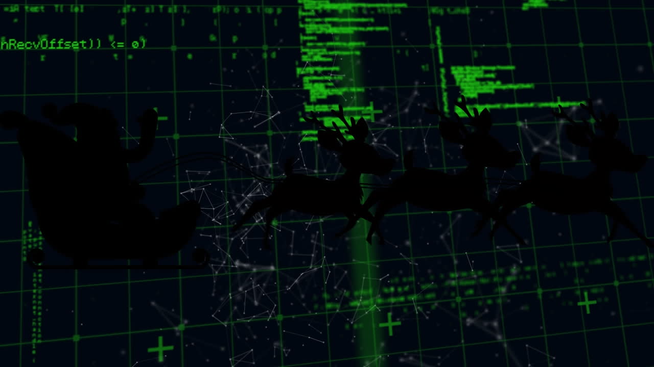 animación del procesamiento de datos informáticos a través de la red