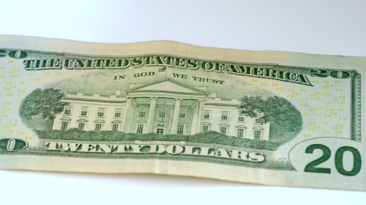 20달러 지폐 근접 촬영 보기