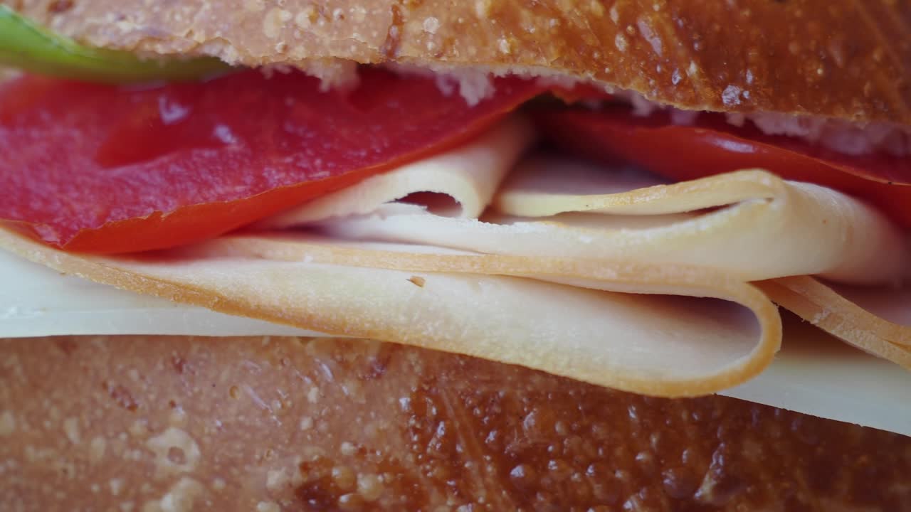 primer plano de un delicioso sándwich