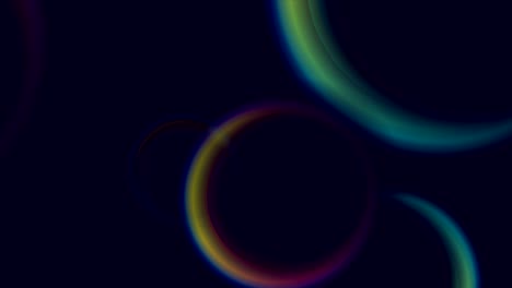 círculos de galaxias coloridos y suaves animación de video abstracta
