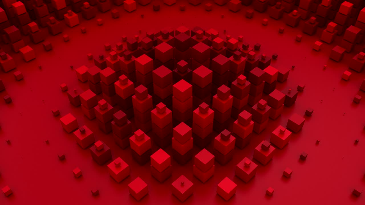 кубики образуют волну