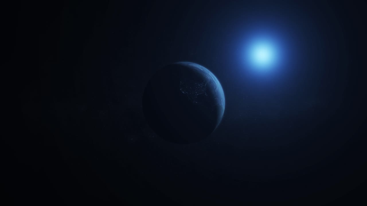 planet earth and sun in the great universe