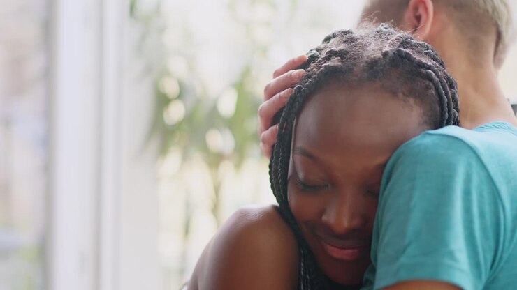 Two women sharing tender and intimate moments