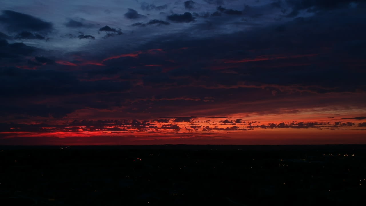 Dramatic Sunset with Colorful Sky and Clouds