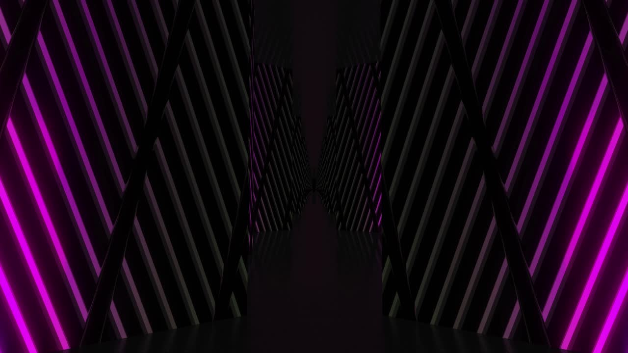 Neon Tunnel Digital Art