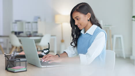 Young-woman-happily-doing-business