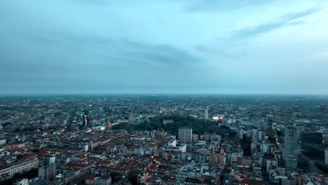 Imágenes-De-Drones-De-Milán,-Italia