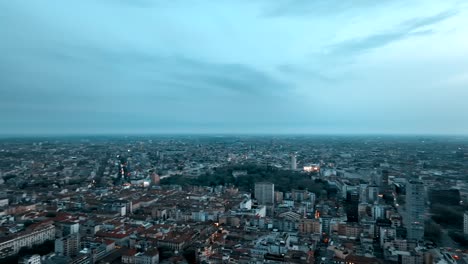 Drone-footage-of-Milan,-Italy