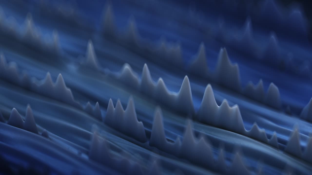 블루 오디오 웨이브 (blue audio waves) - 3d 렌더링 애니메이션