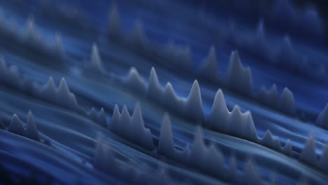 ondas de audio azules bucle sin costuras animación de renderizado 3d