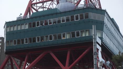 observation deck of sapporo tv tower at odori park in hokkaido, japan