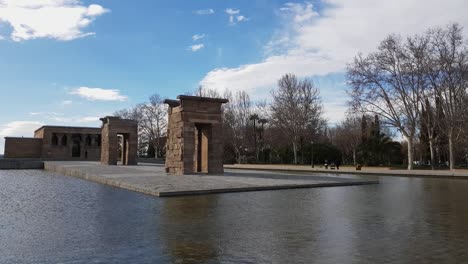 beautiful temple of debod - a famous place in madrid