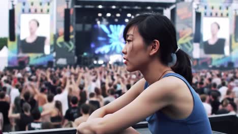 woman at a music festival