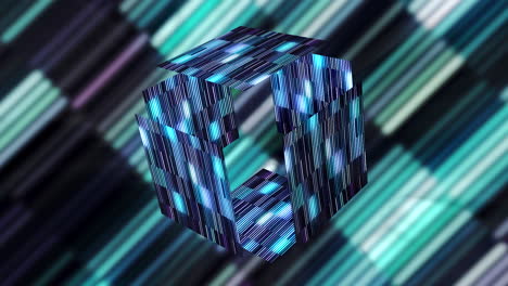 abstract glowing cube