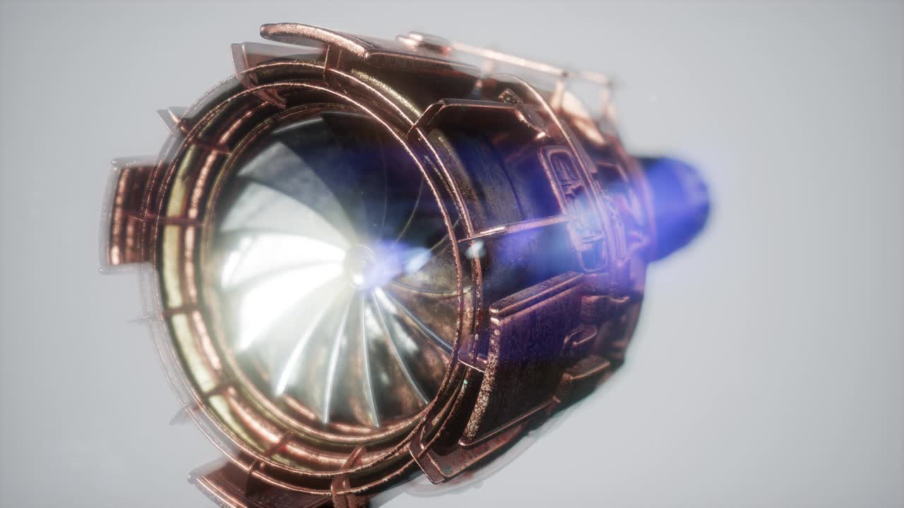 Roterende jetmotorturbine.