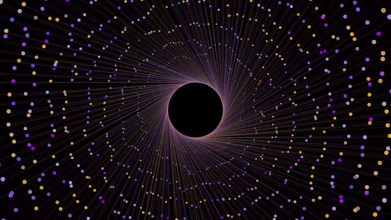 4k abstract animado túnel en el espacio