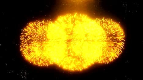 Best Service Text on Firework Display Explosion Particles.