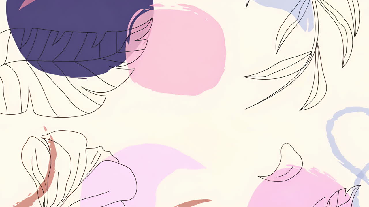 Abstract Floral Pastel Background Design
