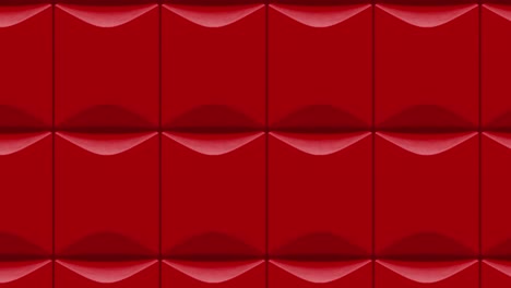 red geometric panel wall pattern