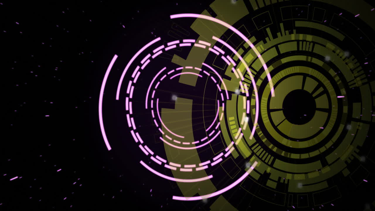 Animation of shapes moving over scope scanning