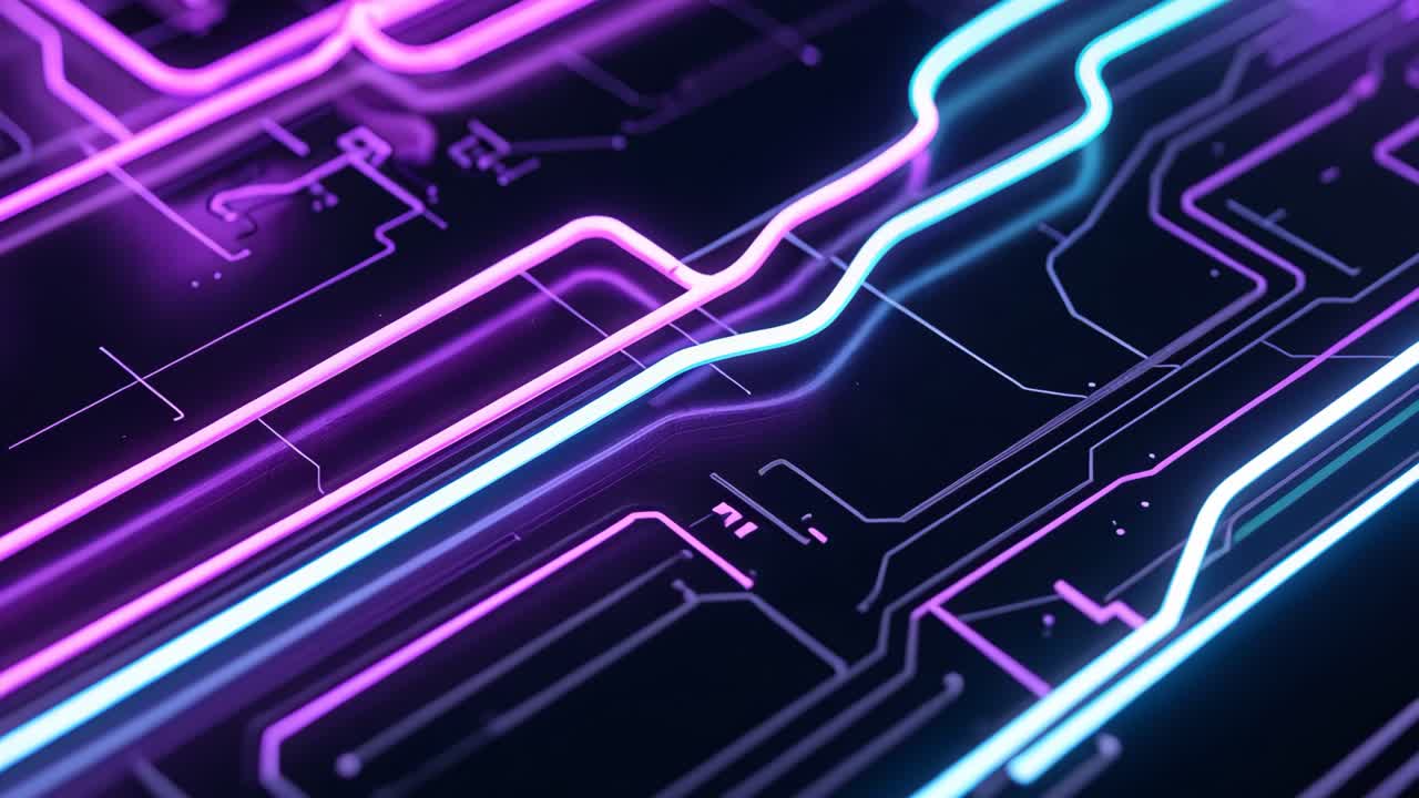 Abstract Cyberpunk Circuit Board