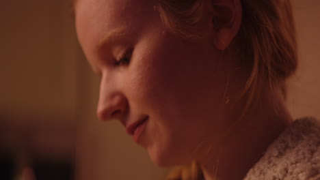 close-up portrait of a woman