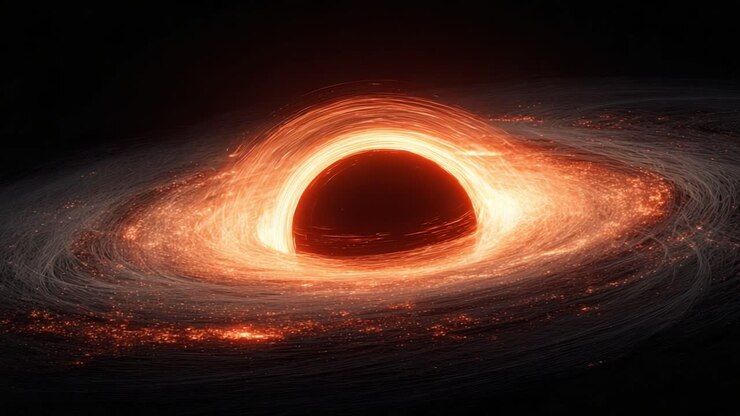 An Astonishing Representation of a Black Hole with Accretion Disk: Visualizing the Mysterious Cosmic Phenomenon and its Gravity Effects on Surrounding Matter