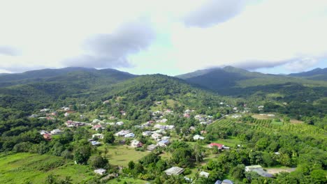 village immersed in wild nature of guadeloupe