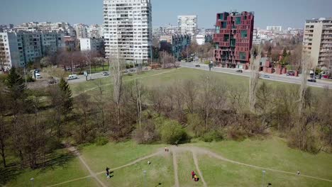 west park in sofia review on sunny day from high