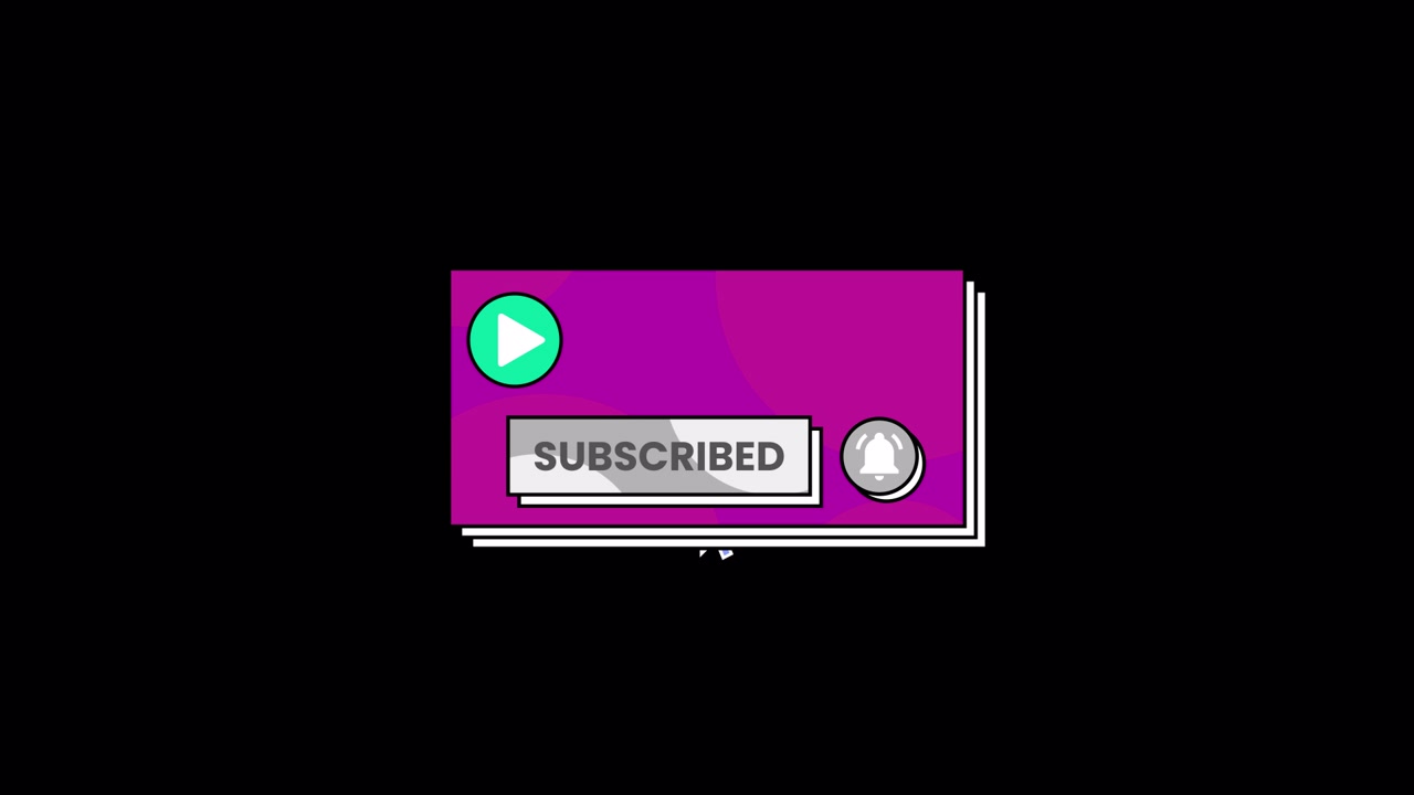 Animated Subscribe Button and Notification Bell Click