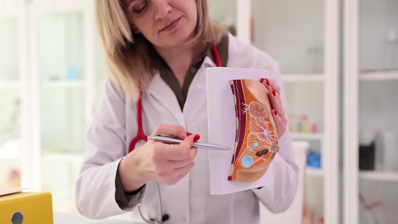 Una dottoressa spiega le malattie femminili in clinica
