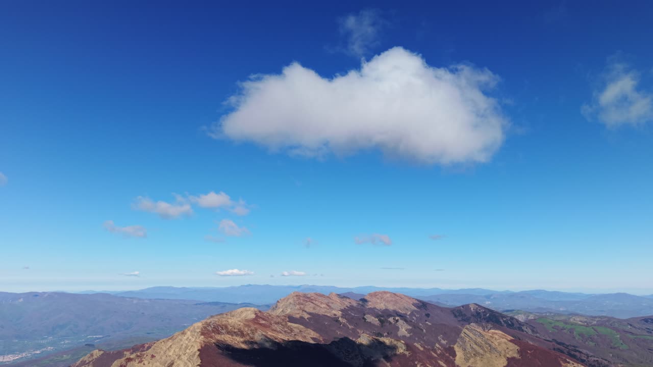 Breathtaking view of the Dolomites mountains with blue skies and peaceful atmosphere