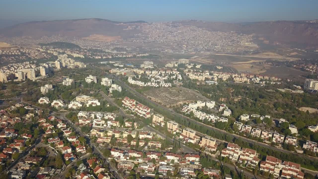 la ciudad de carmiel, vista aérea, israel