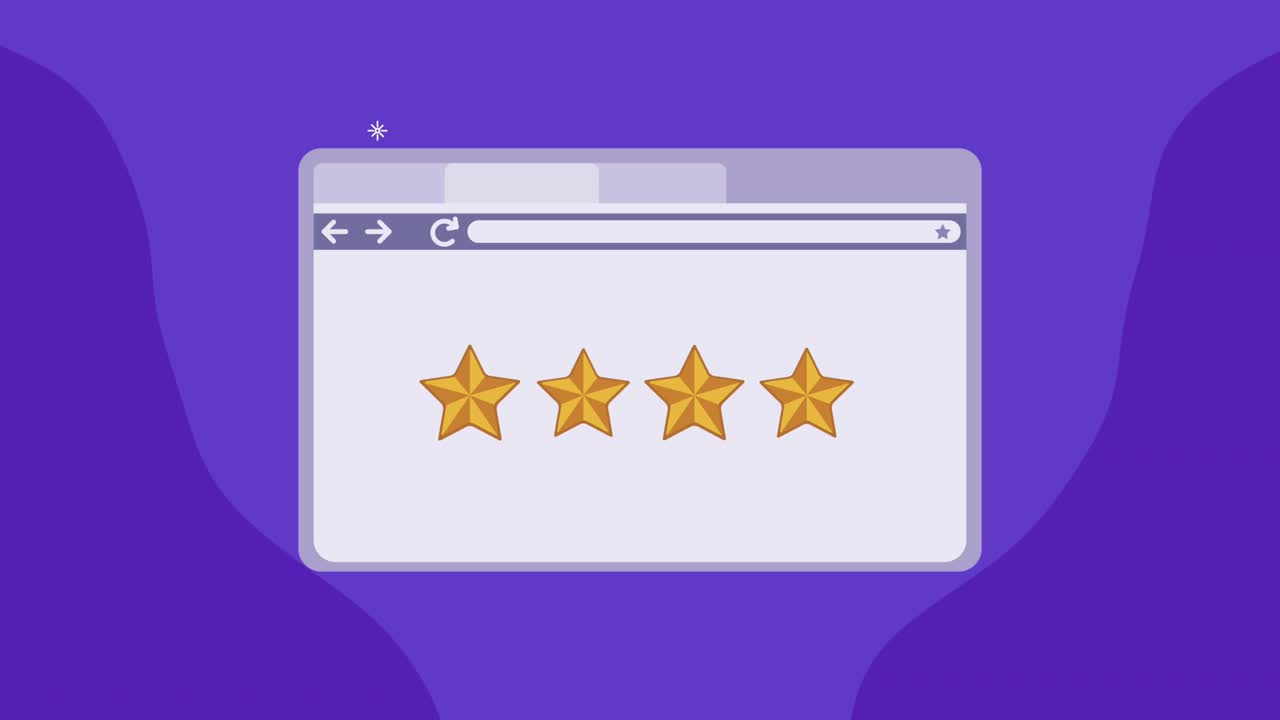 webpage template with stars animation