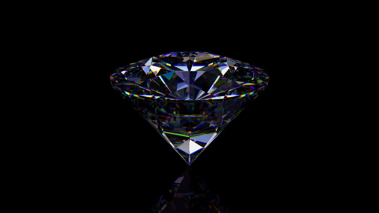 3d 렌더링 모션 다이아몬드 회전 반사