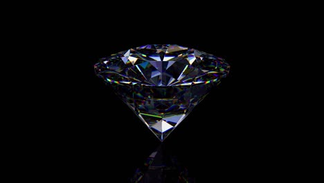 3d rendering motion diamond spinning reflection