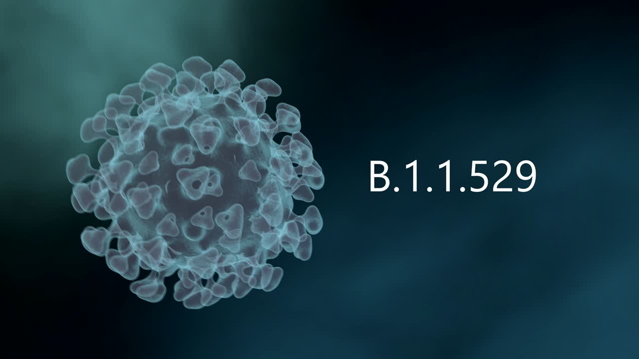 vista microscópica de una célula infecciosa del virus sars-cov-2 omicron