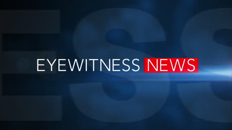 “eyewitness news” 3d motion graphic with blue background