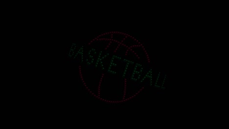 logotipo de luz de baloncesto