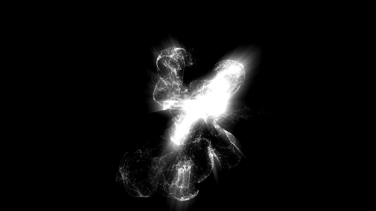 fuente de partículas dinámicas abstractas sobre un fondo negro