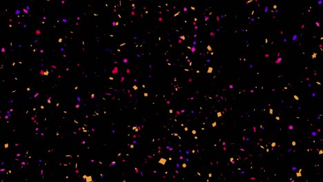 colorful confetti particles explosions falling animation