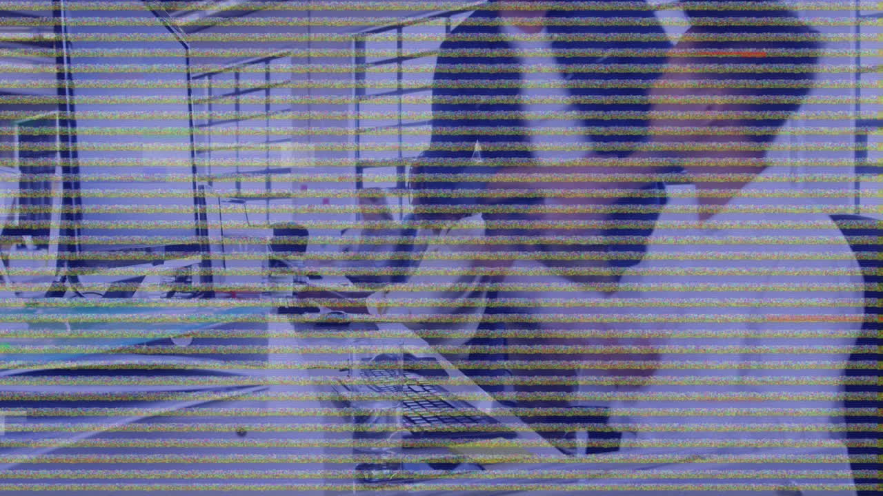 빠른 움직임으로 바쁜 사무실