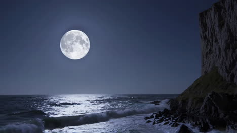 moonlit coastline