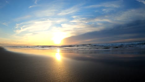 the sandy beaches of monterey bay at low tide