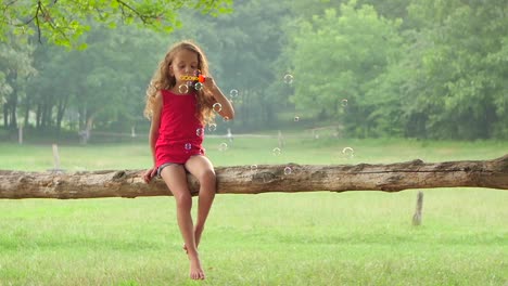 little girl plays with soap bubbles outdoors little girl plays with soap bubbles outdoors video 360 degrees