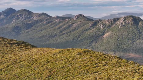 mountain range on stewart island, new zealand